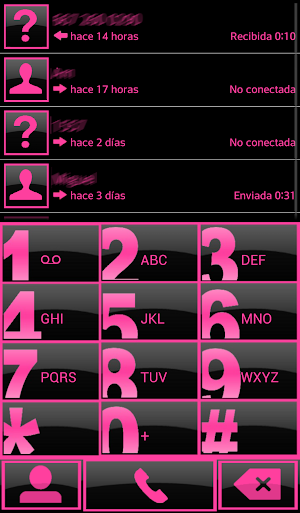 THEME BIG PINK FOR EXDIALER Screenshot 1