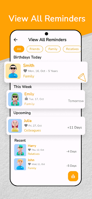 Birthday Countdown & Reminder Screenshot 2