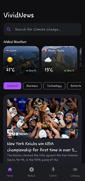 VividNews: Live TV & Headlines Screenshot 0