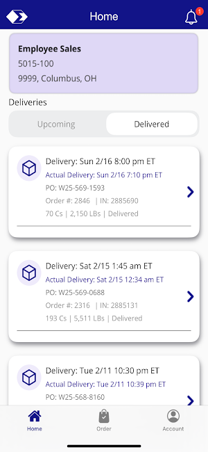 SYGMA Customer Screenshot 1