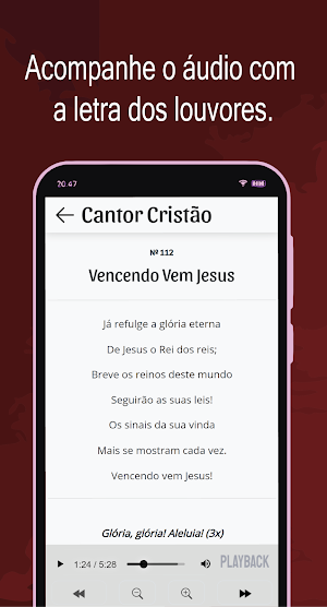 Cantor Cristão: Áudio e Letras Screenshot 1