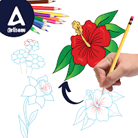 Draw flowers step by step