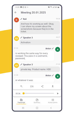Banafo Transcript and Captions Screenshot 2