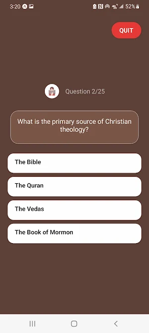 Theology Quiz Screenshot 1