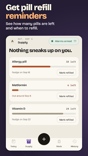 Pillbean: Pill Reminder Alarm Screenshot 2