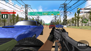 Car Shooter vs Highway Robbers Screenshot 3