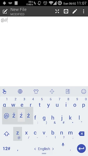 Keyboard Theme Flat White Navy Screenshot 3