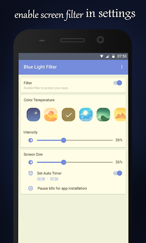 Blue Light Filter - Screen Night Mode Screenshot 3