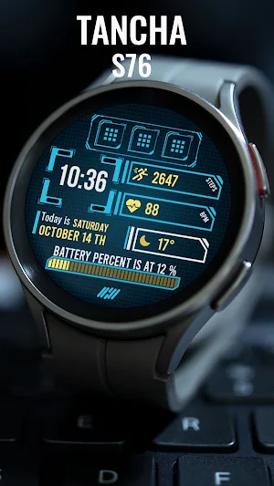 Tancha S76 Cyber Watch Face Screenshot 1
