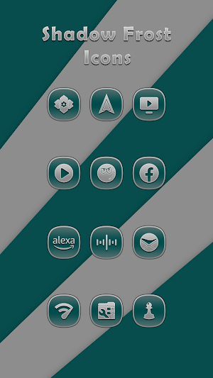 Shadow Frost Teal Icons Screenshot 3