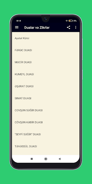 Dualar və Zikirlər Screenshot 0