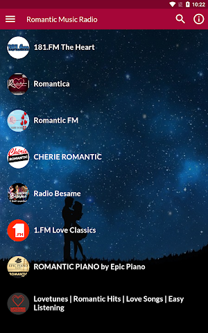 Romantic Music Radio - Ballads Screenshot 0