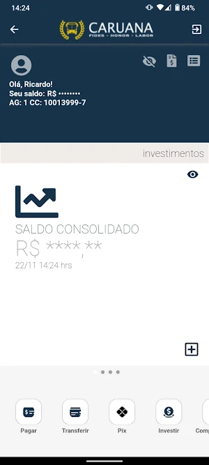 Caruana Conta Digital Screenshot 1