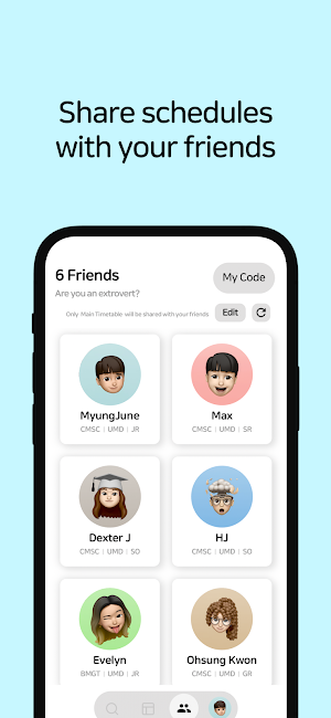 August: Me & Friends Timetable Screenshot 0