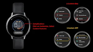 Dark Night Starry For Wear OS Screenshot 1
