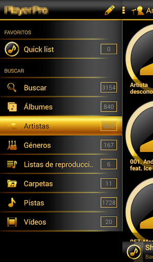 SKIN PLAYERPRO V4 GOLD ELEGANT Screenshot 3