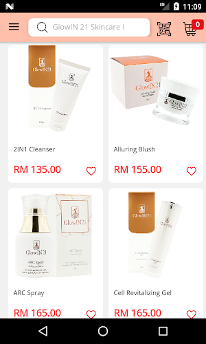 GlowIN21 Skincare Shop Screenshot 0