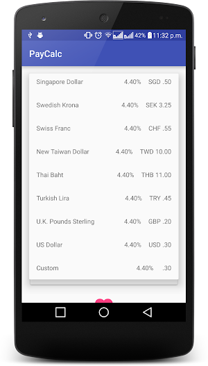 PayCalc: Fee Calculator Screenshot 1