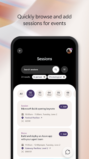 ​Microsoft Events Screenshot 2