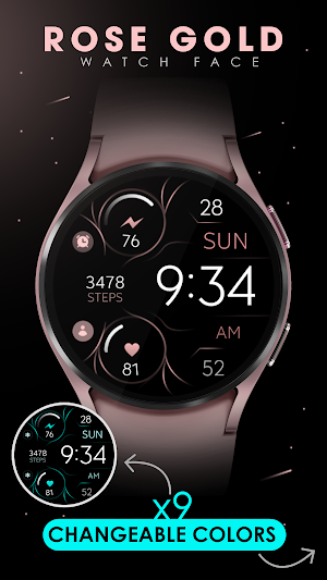 Rose Gold Elegant 2 watch face Screenshot 2