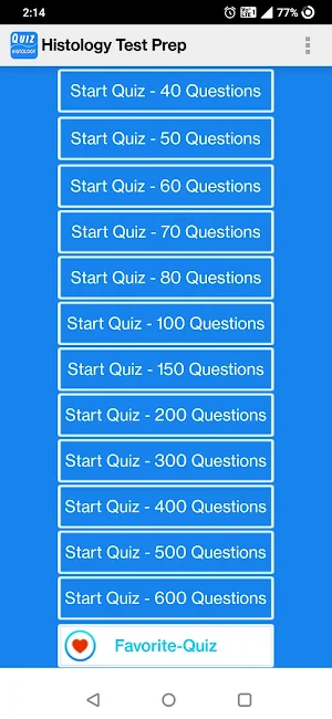 Histology Questions Screenshot 0