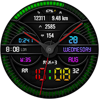 Hybrid LUNPUS WS40 Watch face