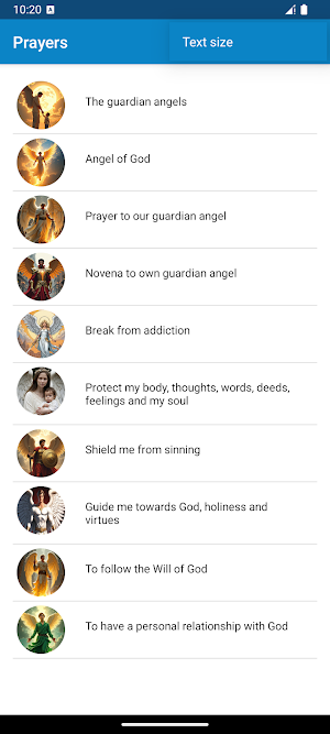 Guardian angel prayers Screenshot 0