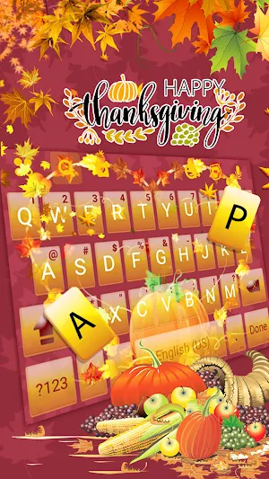 Heart Thanksgiving Keyboard Theme Screenshot 1