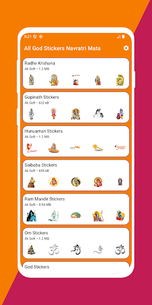 All God Stickers Navratri Mata Screenshot 1