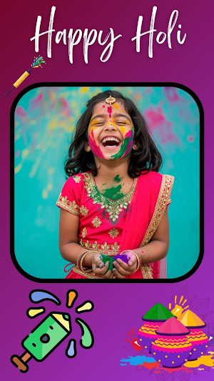 Happy Holi Photo Frame 2026 Screenshot 3