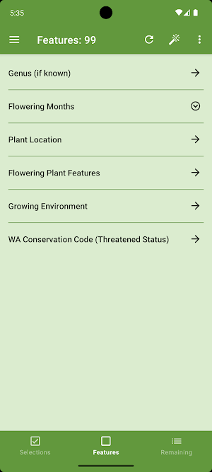 Western Australian Orchid Key Screenshot 2