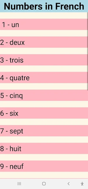 Numbers In French Screenshot 2