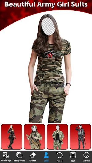 New Army Photo Suit Free Editor Screenshot 1