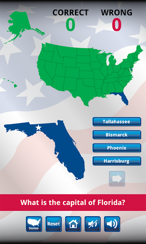 US States and Capitals Quiz Screenshot 2