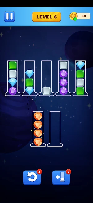 Diamond Sort - puzzle game Screenshot 1