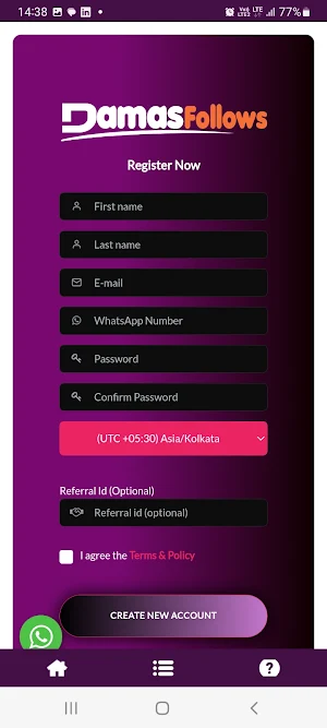 Damas Follows Screenshot 1