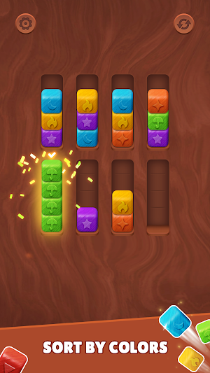 Wood Sorter: Color Match Screenshot 2