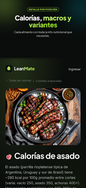 LeanMate — Calorías por foto Screenshot 1