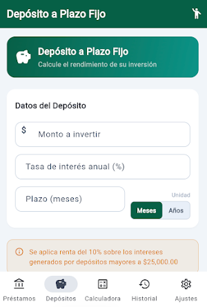 Calculadora de Cuotas Screenshot 1