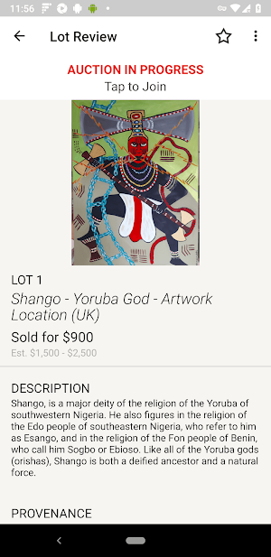 Chinwe Russell Auctions Screenshot 2