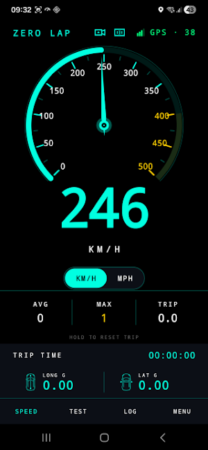 Zero Lap: GPS Speedometer Screenshot 2