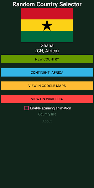 Random Country Selector Pro Screenshot 2
