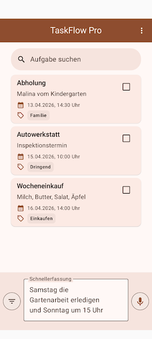 TaskFlow: AI-Tagesplaner ToDo Screenshot 0