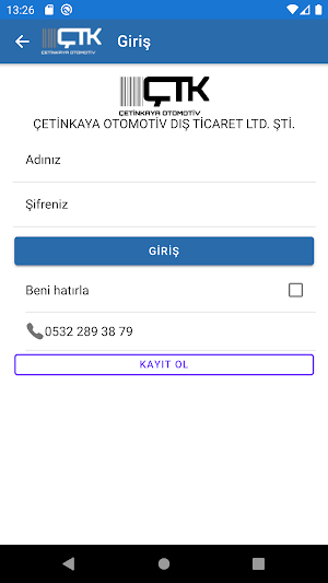 Çetin Kaya B2B Screenshot 1