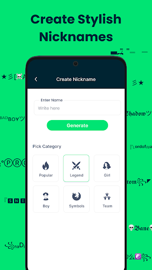Nickname Generator-Gamer Names Screenshot 0