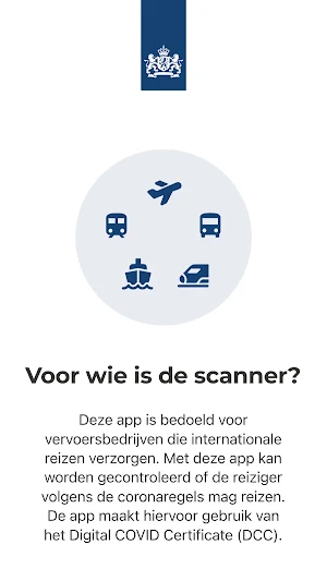 DCC cross border Scanner app NL Screenshot 0