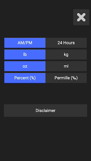 Alcohol BAC Calculator Screenshot 3