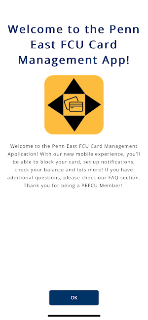 PEFCU CARD APP Screenshot 0