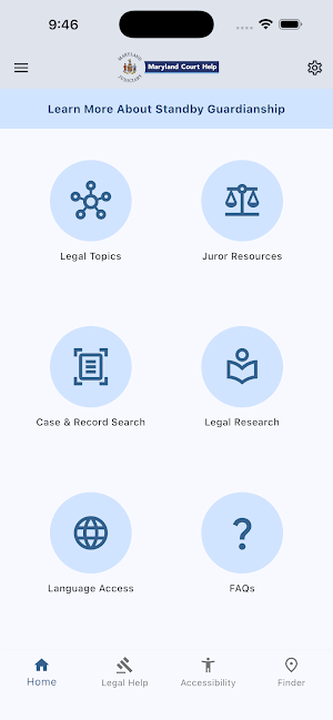 MD Court Help App Screenshot 0