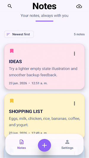Notes app Screenshot 0